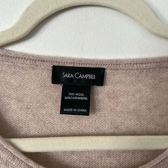 Sara Campbell Wool/Cashmere Poncho Sweater O/S - Picture 5 of 5